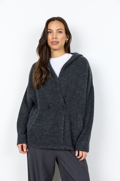 Soya Concept Herla 4 Cardigan in Dark Earth Melange 33877