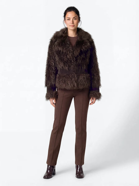 Diego M Faux Mongolian Coat
