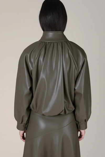Vivere Salomi Fauz Leather Bomber Jacket