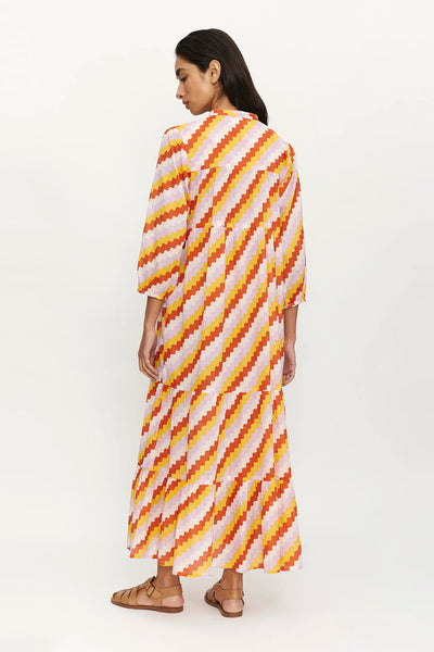 Compania Fantastica Zig Zag Printed Long Dress 40913