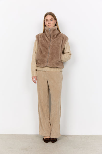 Soya Concept Haye 1 Waistcoat in Camel 41933