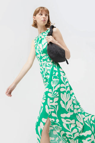 Compania Fantastica Floral Sleeveless Long Dress in Green 43006
