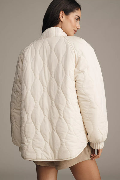 Varley Serina Reversible Quilt Jacket in Sandshell