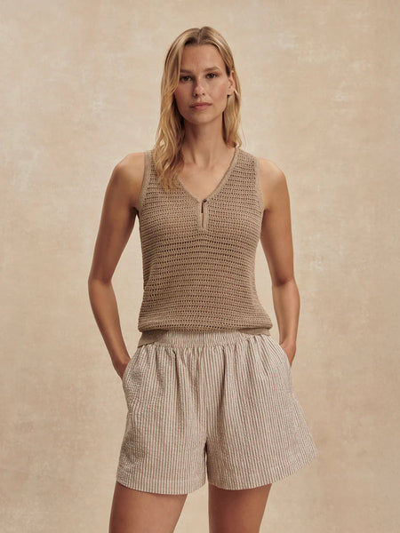 Varley Ramon Knit Tank in Sepia Twist