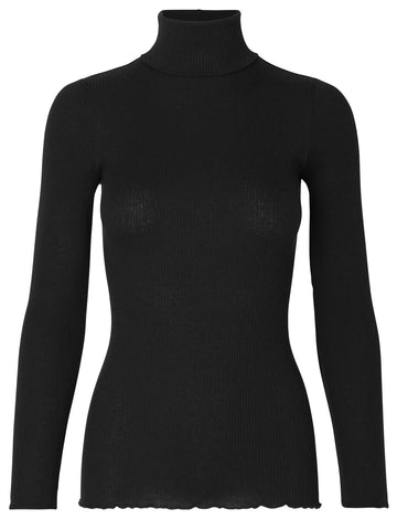 Rosemunde Roll Neck Babette Top in Black 4514