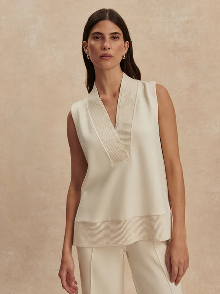 Varley Freida V Tank Top in Pristine
