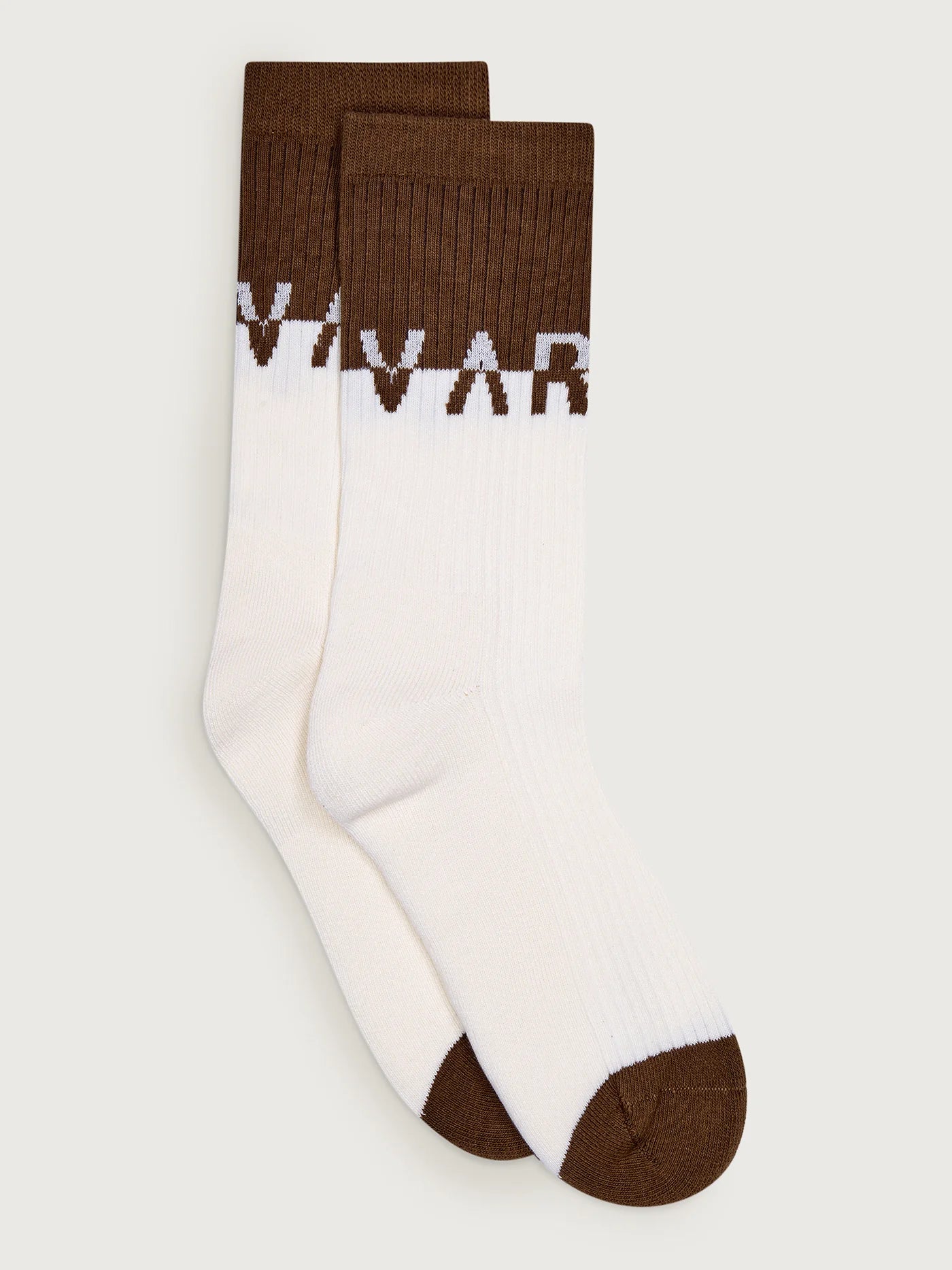 Varley Stellar Colourblock Sock in Egret/Deep Taupe