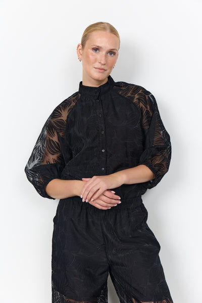 Soya Concept Jamina 1 Shirt in Black 500015