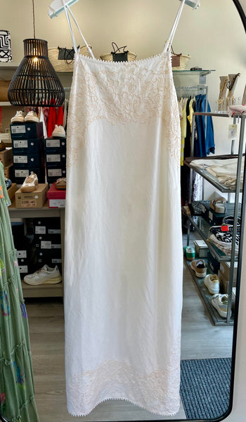 Gustav Loni Knee Strap Dress in Off White