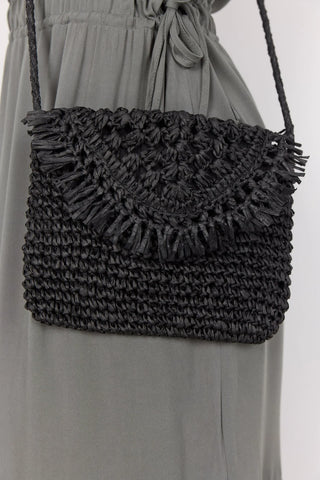 Soya Concept Ema Bag in Black 51273, summer bag, raffia