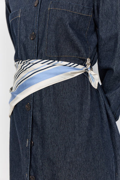 Soya Concept Hanifa AOP 1 Scarf in Navy Combi 51549