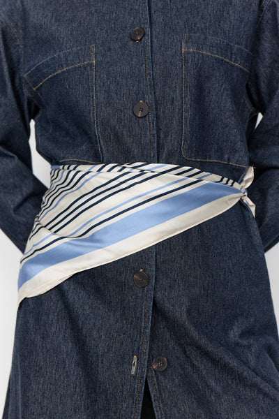 Soya Concept Hanifa AOP 1 Scarf in Navy Combi 51549