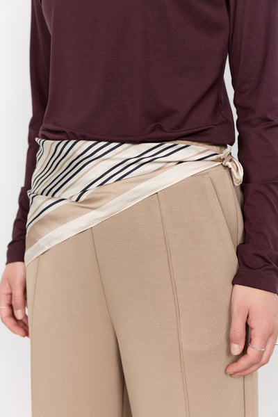 Soya Concept Hanifa AOP 1 Scarf in Camel Combi 51549