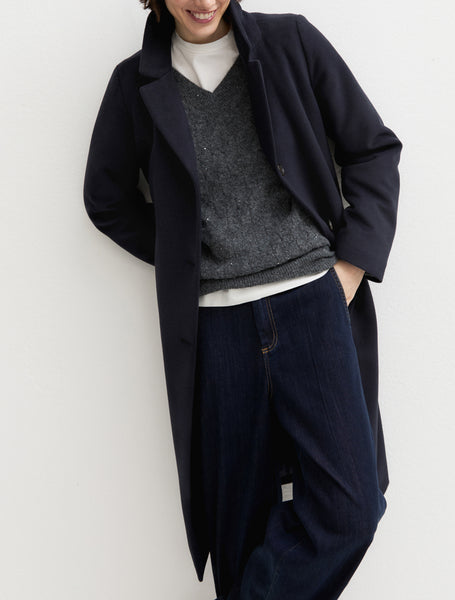 Emme Desiderio Coat in Midnight Blue