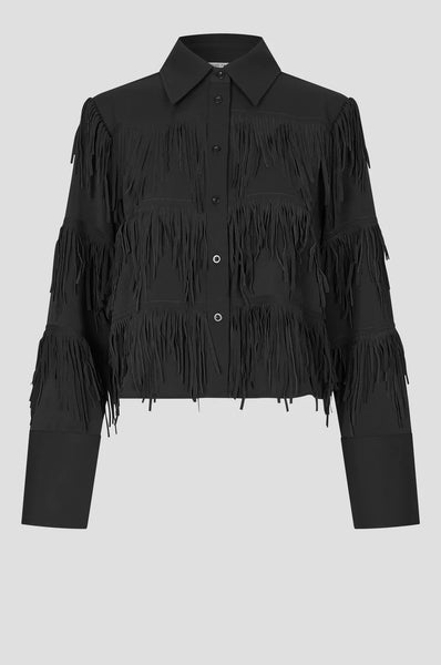 Second Female Dancing Cropped Shirt in Black