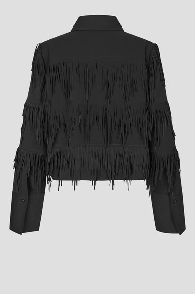 Second Female Dancing Cropped Shirt in Black
