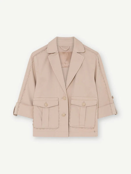 Gustav Thala Short Trench Coat in Moonlight