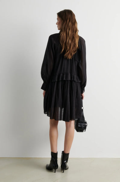 Second Female Tundra Frill Dress in Black