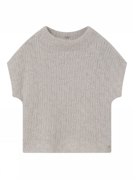 Gustav Coya Knit Cape in Pale Sand