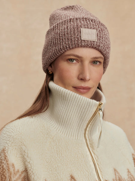 Varley Carly Beanie in Taupe Flecked