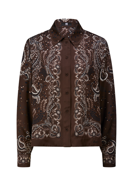 Riani Paisley Print Blouse in Brown/Grey 685920-4664