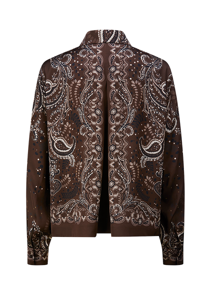 Riani Paisley Print Blouse in Brown/Grey 685920-4664
