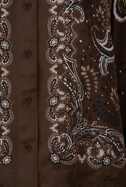 Riani Paisley Print Blouse in Brown/Grey 685920-4664