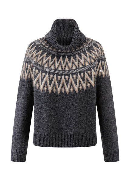 Riani Pullover in Coal Patterned