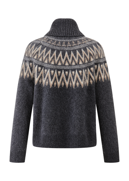Riani Pullover in Coal Patterned