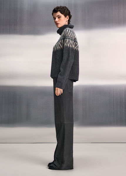 Riani Pullover in Coal Patterned