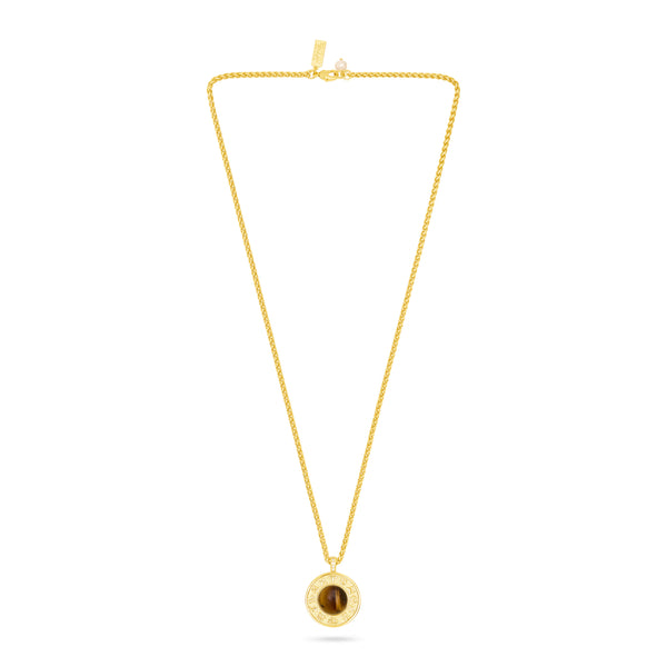 Talis Chains Zodiac Pendant Necklace - Tiger's Eye