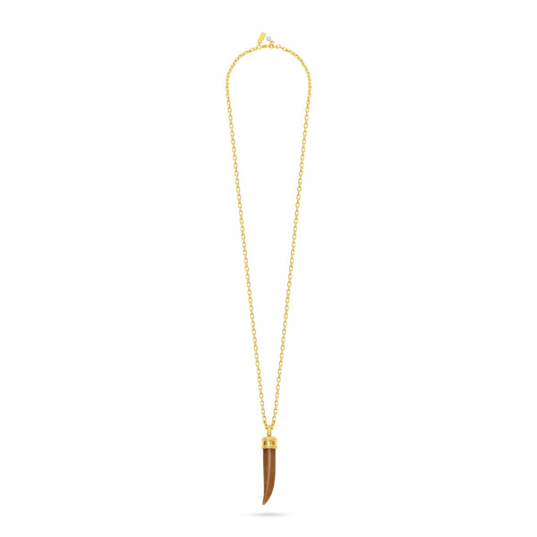 Talis Chains Tusk Pendant Necklace - Smoky Quartz