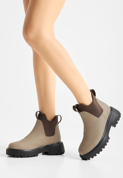 Woden Isabella Waterproof Boot in Silver Mink