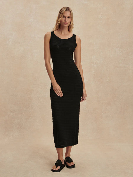 Varley Cusack Knit Dress in Black