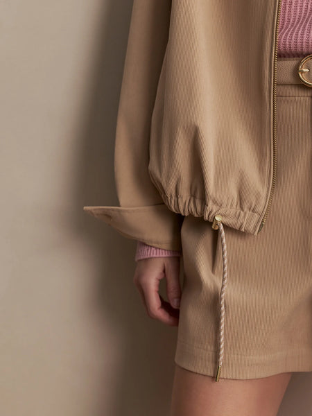 Varley Nadina Blouson Jacket in Light Taupe