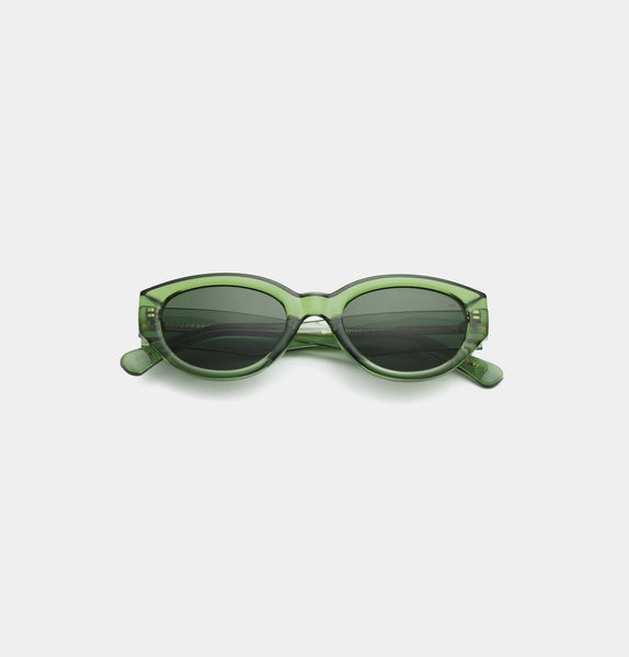 A.Kjaerbede Winnie Sunglasses in Light Olive Transparent