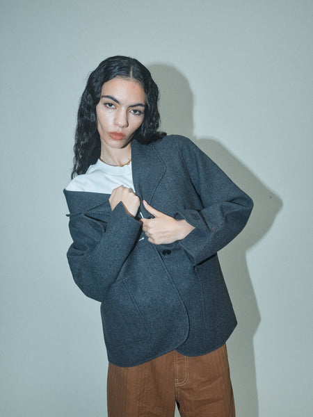 Heyanno Amuse Wool Jacket in Grey Malange