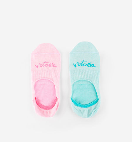 Victoria Invisible Socks in Rosa Azul
