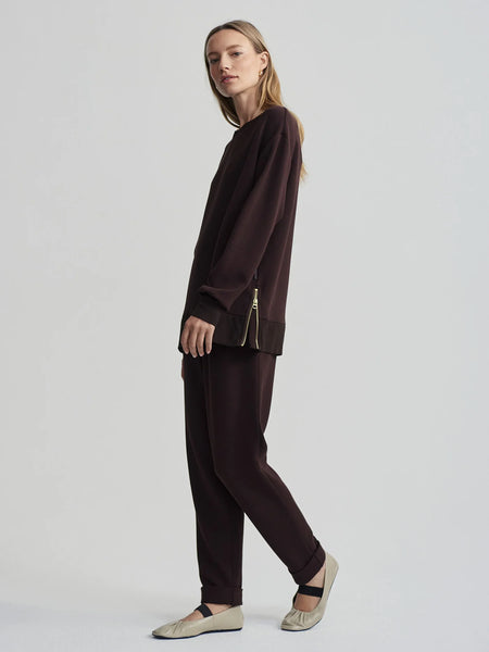 Varley Gabriella Sweat in coffee bean