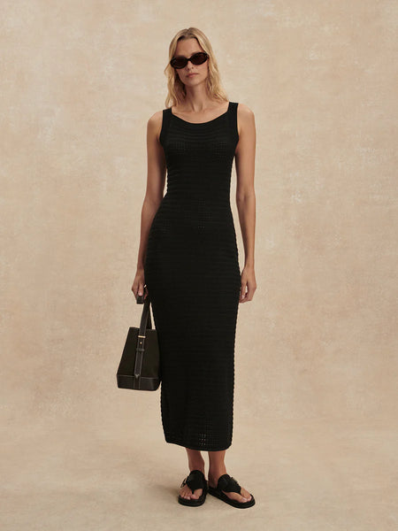 Varley Cusack Knit Dress in Black