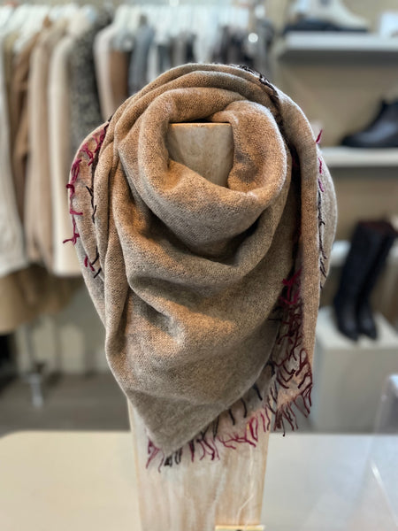 Ombre Scarf Oatmeal Cashmere OM 2694