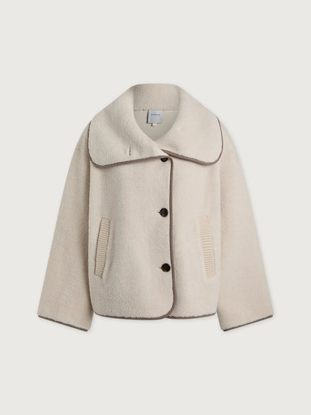 Varley Romane Boxy Sherpa Jacket in Sandshell