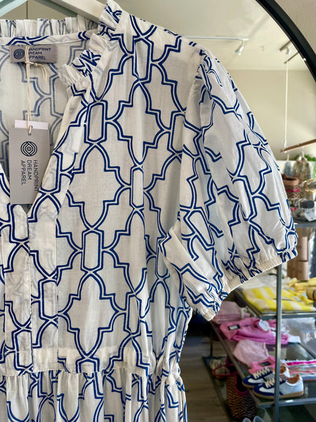 Handprint Dream Apparel Inis Dress in Venice Blue