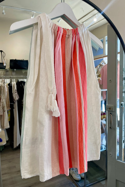 Gustav Jayla Knit Halter Neck in Off White