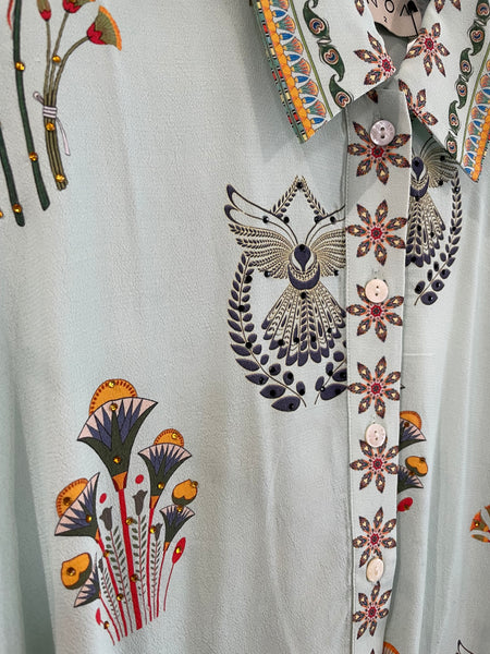 Inoa Bonnie Top in Pistacia Vera/Aqua