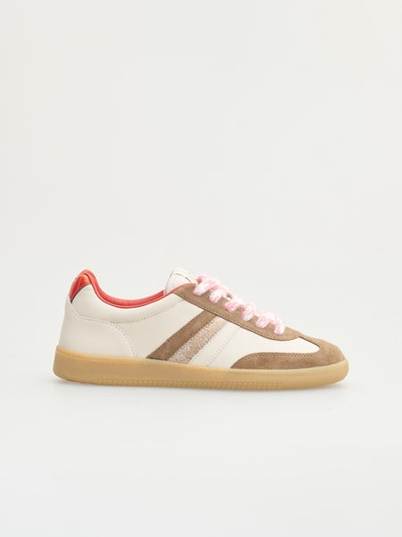 Serafini Copenhagen Vintage Trainer in Cream Leo Brown