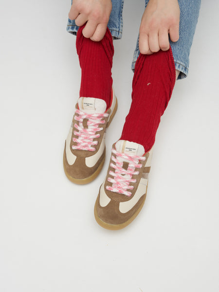 Serafini Copenhagen Vintage Trainer in Cream Leo Brown