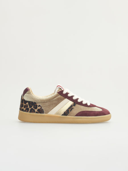 Serafini Copenhagen Vintage Trainer in Green Velvet Wine