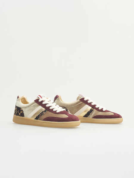 Serafini Copenhagen Vintage Trainer in Green Velvet Wine