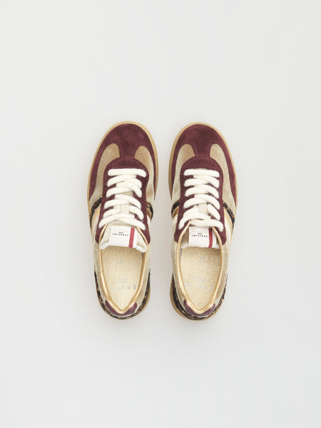 Serafini Copenhagen Vintage Trainer in Green Velvet Wine